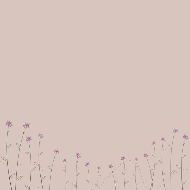 Free vector flowers blooming on a beige background