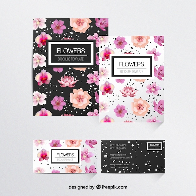 Flowers brochures template