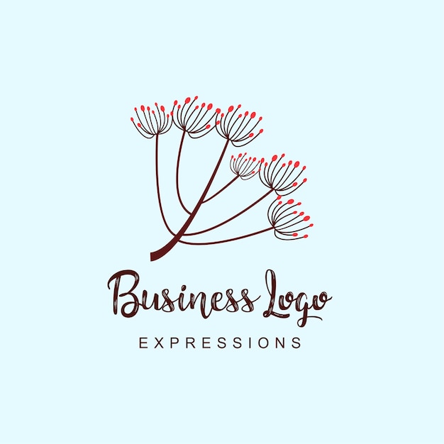 Цветочный бизнес-логотип