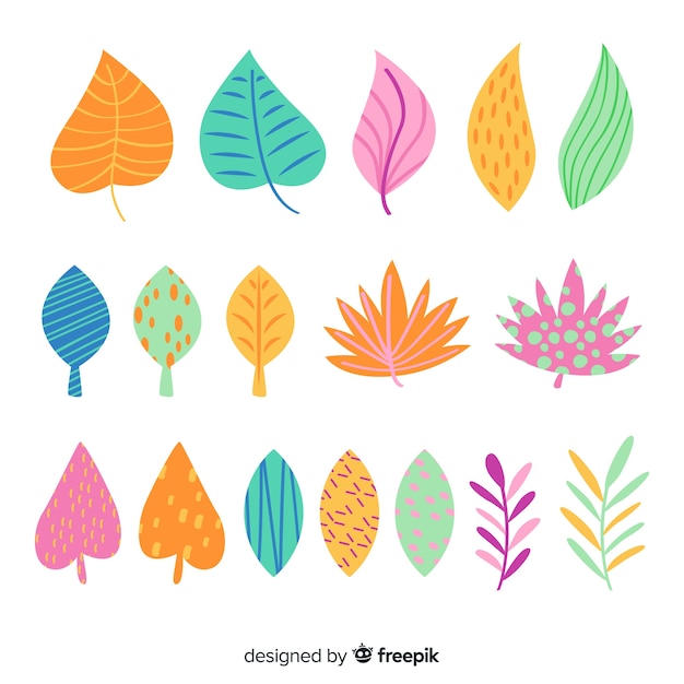 Free vector flowers and leaves collectio