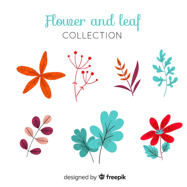 花と葉のコレクション