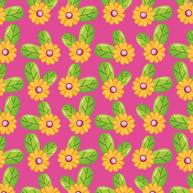 Free Vector flowers leaves nature