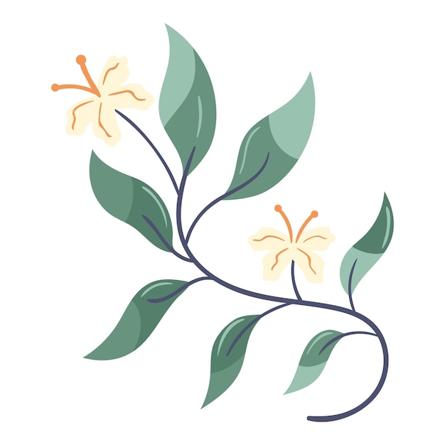 Free vector flowers and leaves