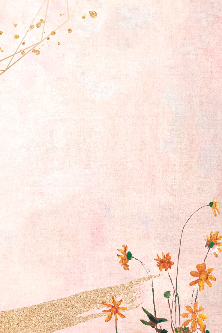 Free Vector flowers on a pastel canvas