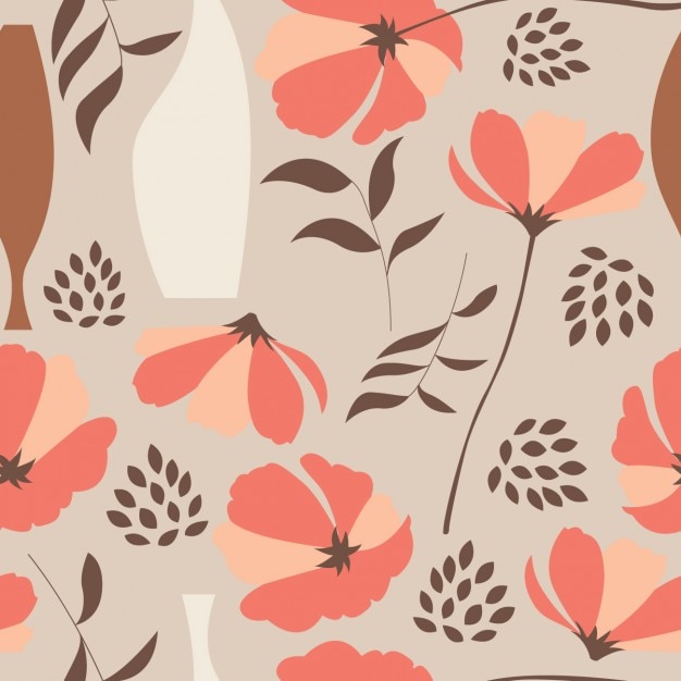 Free vector flowers pattern design