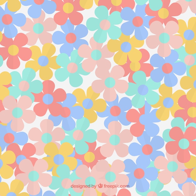 Flowers pattern in soft colors