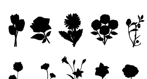 flower silhouettes