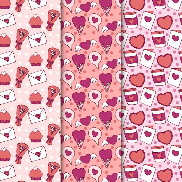 Flowers and sweets valentine pattern