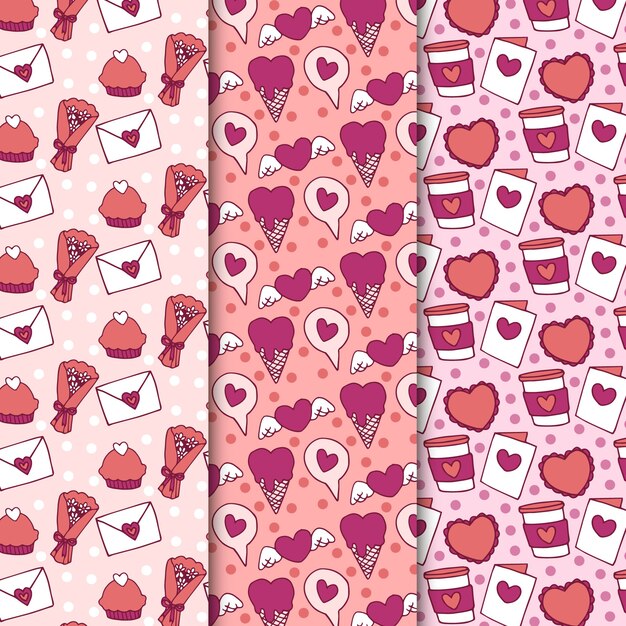 Flowers and sweets valentine pattern