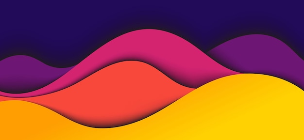 Free vector flowing color wavy shape