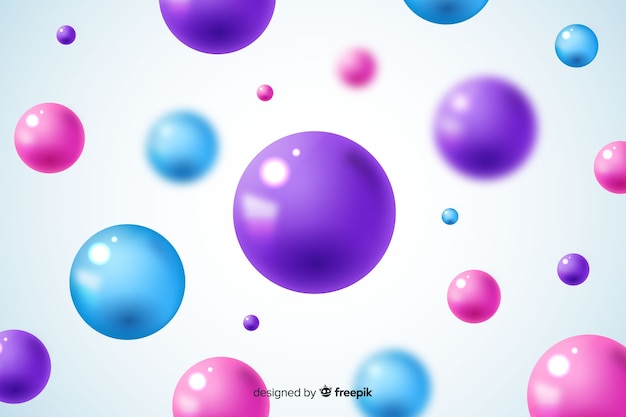 Flowing glossy balls background