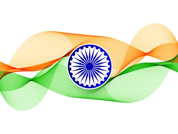 Free vector flowing wavy indian flag design