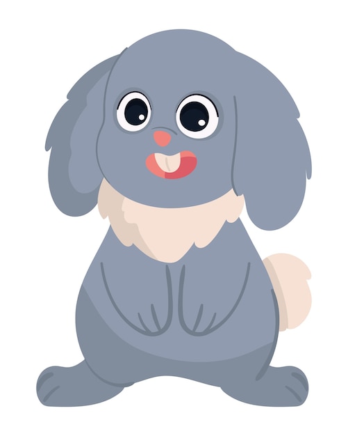 Free vector fluffy bunny icon