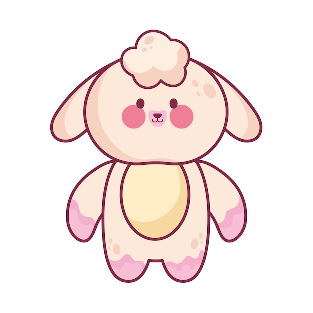 Fluffy kawaii sheep