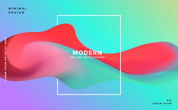 Fluid background in vibrant colors