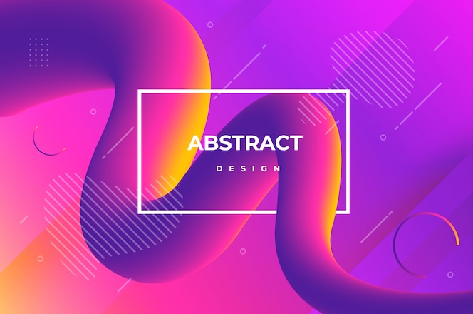 Fluid background with abstract shapes