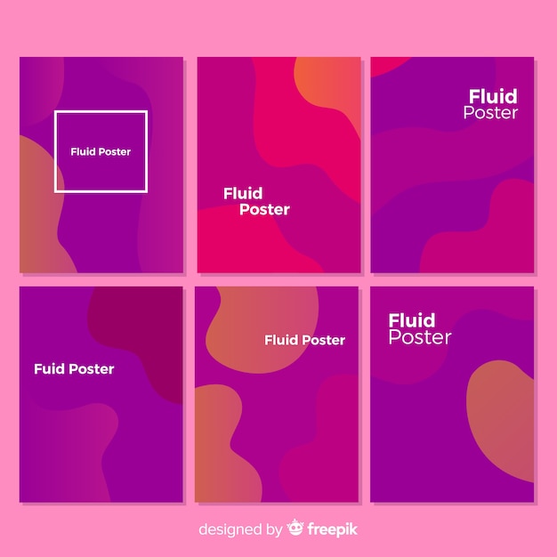 Fluid backgrounds set collection