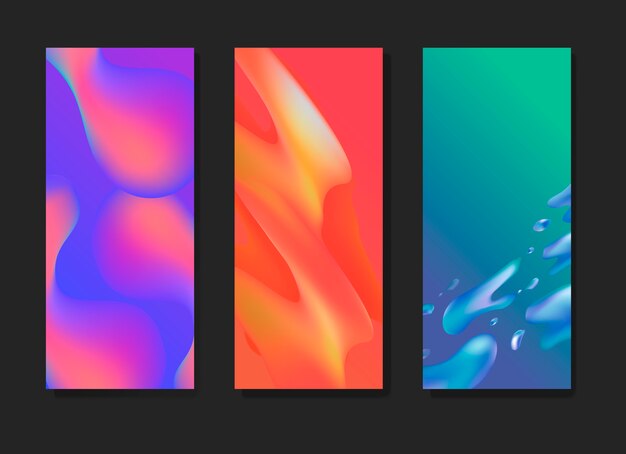 Fluid gradient background templates