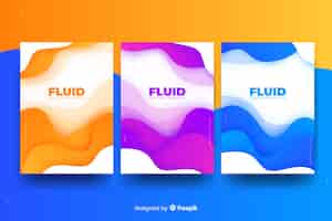 Free vector fluid poster collection