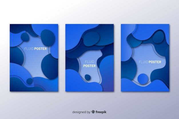 Free vector fluid poster collection