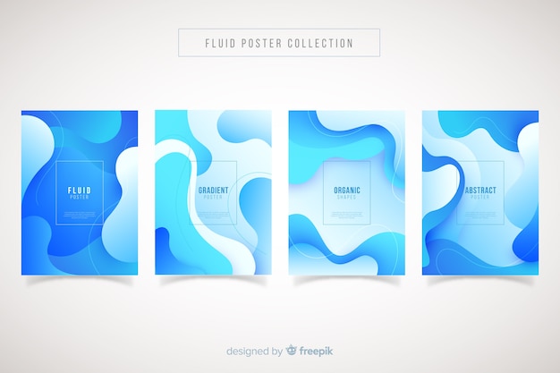 Free vector fluid poster collection