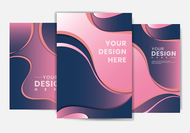 Free vector fluid shape design poster