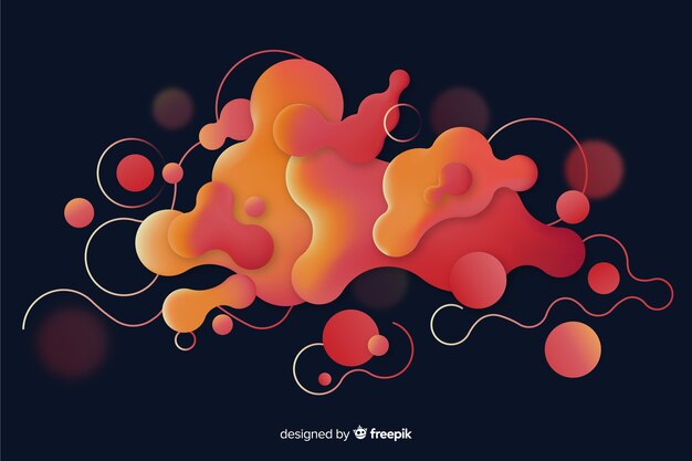 Free vector fluid shapes background