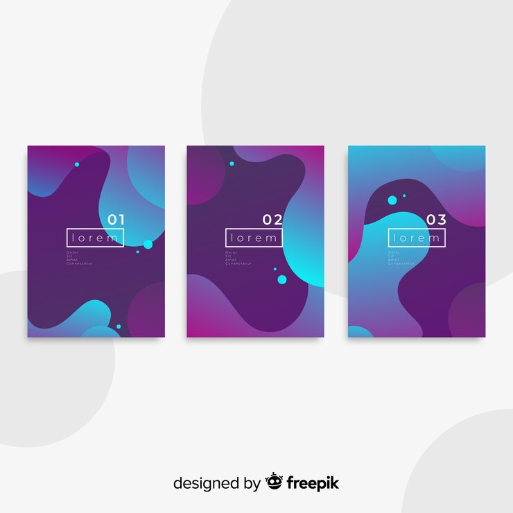 मुफ़्त वेक्टर fluid shapes poster collection
