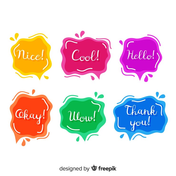 Free Vector fluid speech bubbles with colors