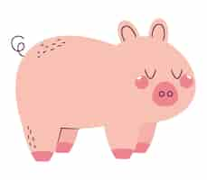 Free vector flushed pig design