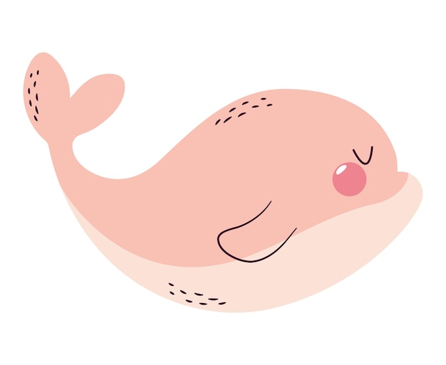 Free vector flushed whale design