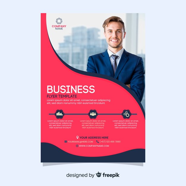 Flyer for businessman company template