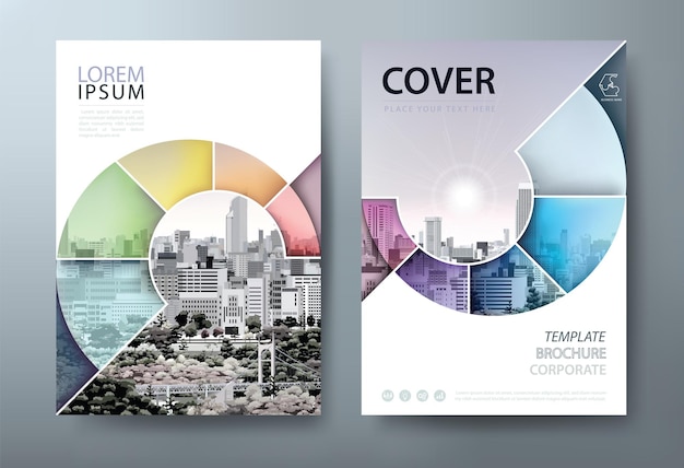 Flyer design book cover templates layout in a4 size