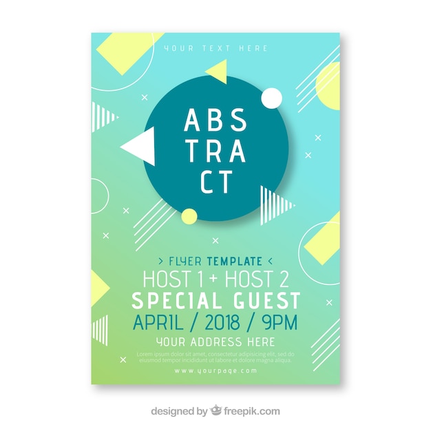 Flyer template in abstract style