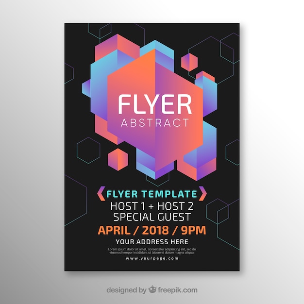 Free vector flyer template in abstract style