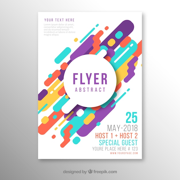 Flyer template in abstract style