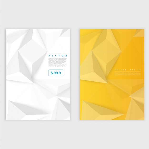 Free vector flyer template back and front design.