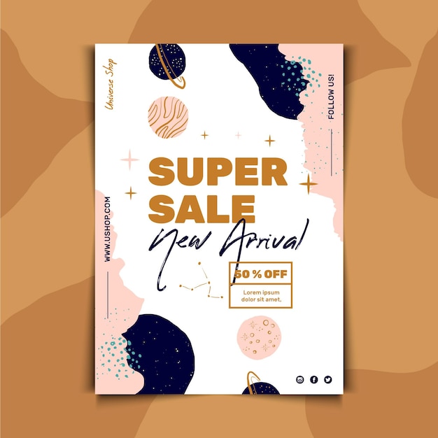 Free vector flyer template for fashion sale