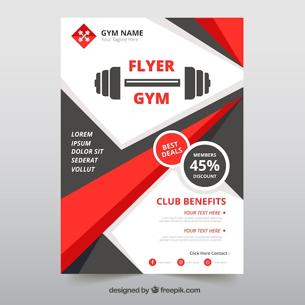 Flyer template with gym information