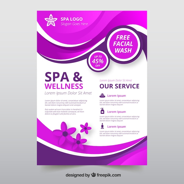 Flyer template with spa information