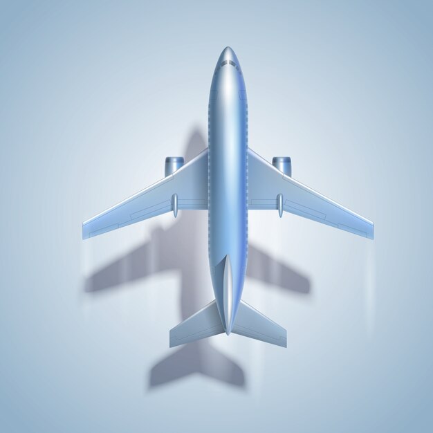 Flying airplane symbol