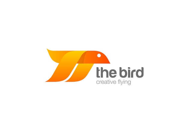 Free vector flying bird logo  .