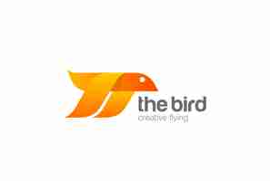 Free vector flying bird logo  .