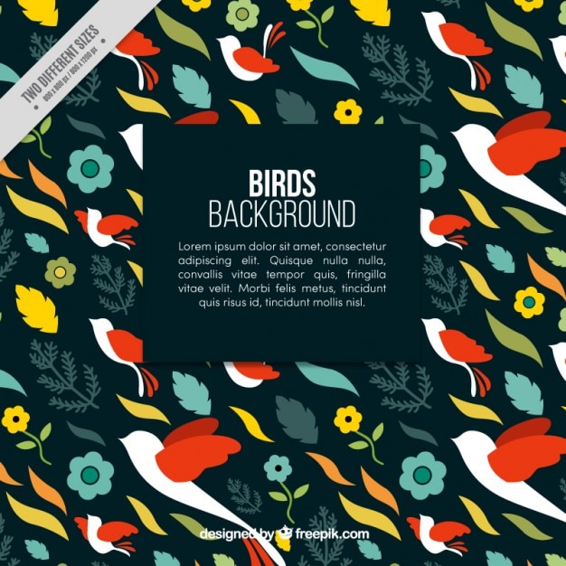 Free Vector flying birds pattern