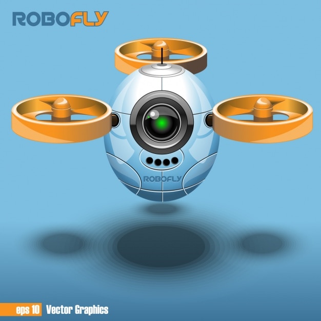 Free Vector flying robot