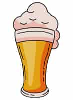 Free vector foamy beer mug icon isolated