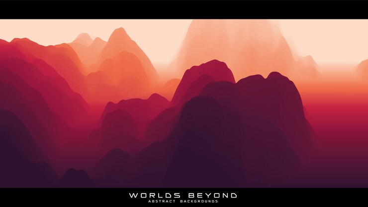 Free Vector fog over mountains