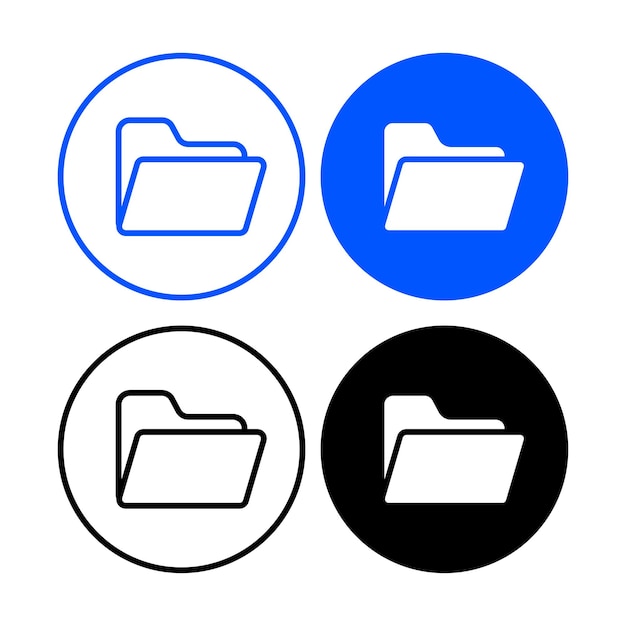 folder in circles blue and black