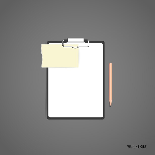 Folder with white paper