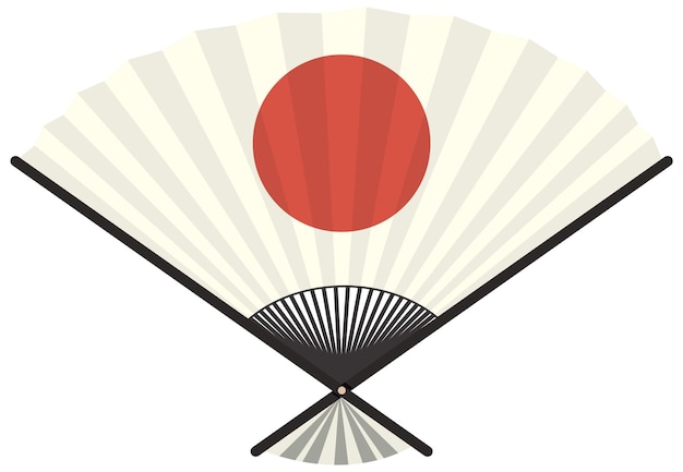 Складной векторный дизайн японского вентилятора
